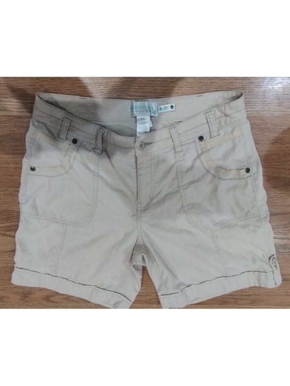Aventura Sustainable Beige Hemp and Recycled Polyester Shorts size 8